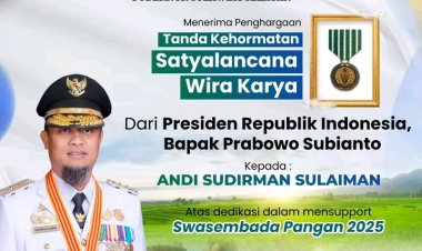 Sulsel Terima Anugugrah Satya Lencana Wira Karya dari Presiden