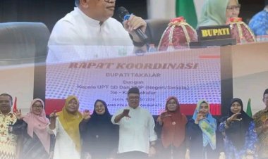 Kumpulkan Seluruh Kepala UPT SD dan SMP (Negeri/Swasta) se-Kab. Takalar, Bupati Tekankan Semua Kepala Sekolah Melek Teknologi